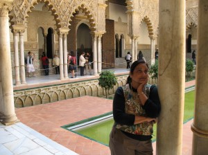Nayla Syed at Alhambra. Grenada, Muslim Spain